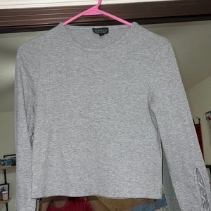 Topshop grey cropped sweater